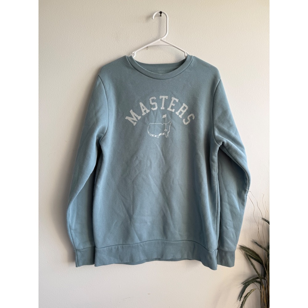 Masters Tournament Golf Crewneck Sweatshirt Blue Augusta National Small